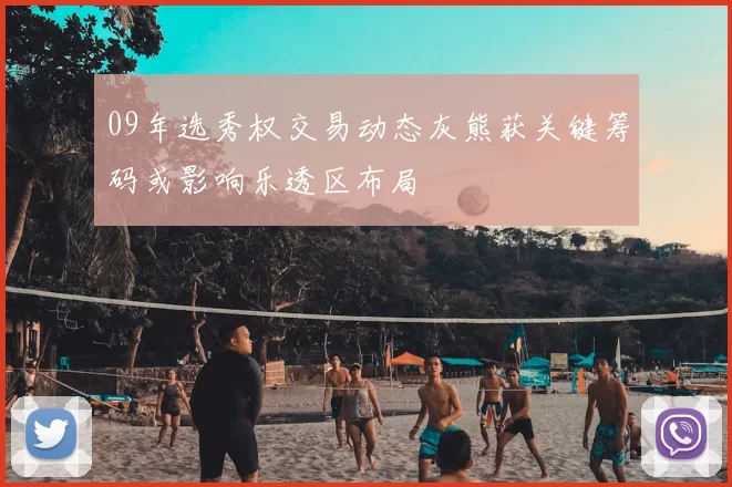 09年选秀权交易动态灰熊获关键筹码或影响乐透区布局