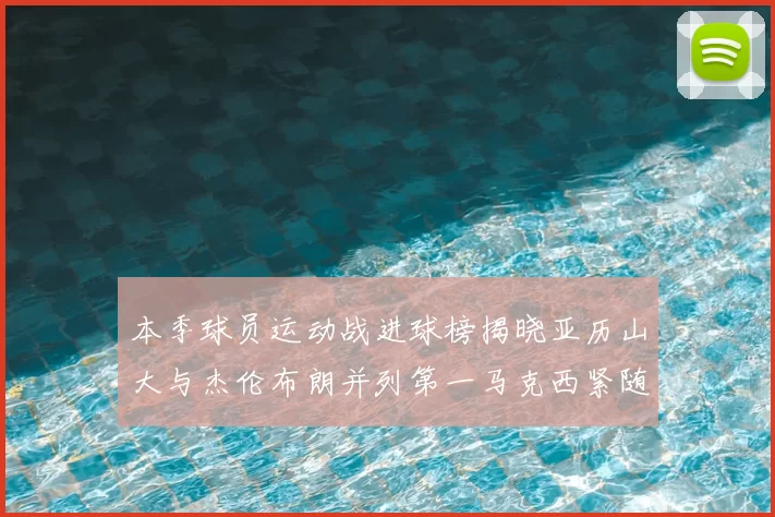 本季球员运动战进球榜揭晓亚历山大与杰伦布朗并列第一马克西紧随其后